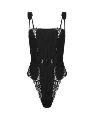 Silk and lace bodysuit
