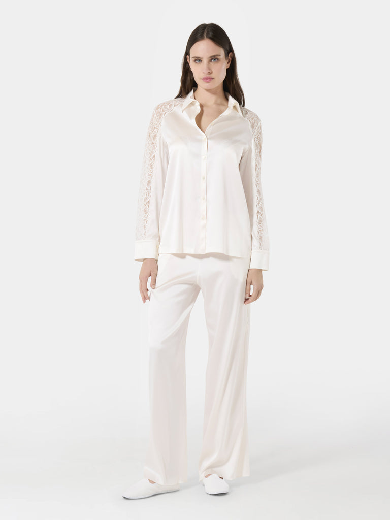 Camicia in raso e pizzo - NUEAME