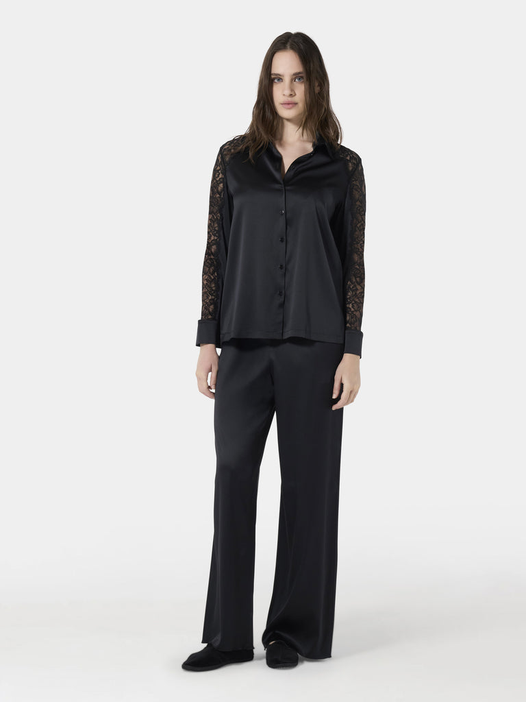 Camicia in raso e pizzo - NUEAME