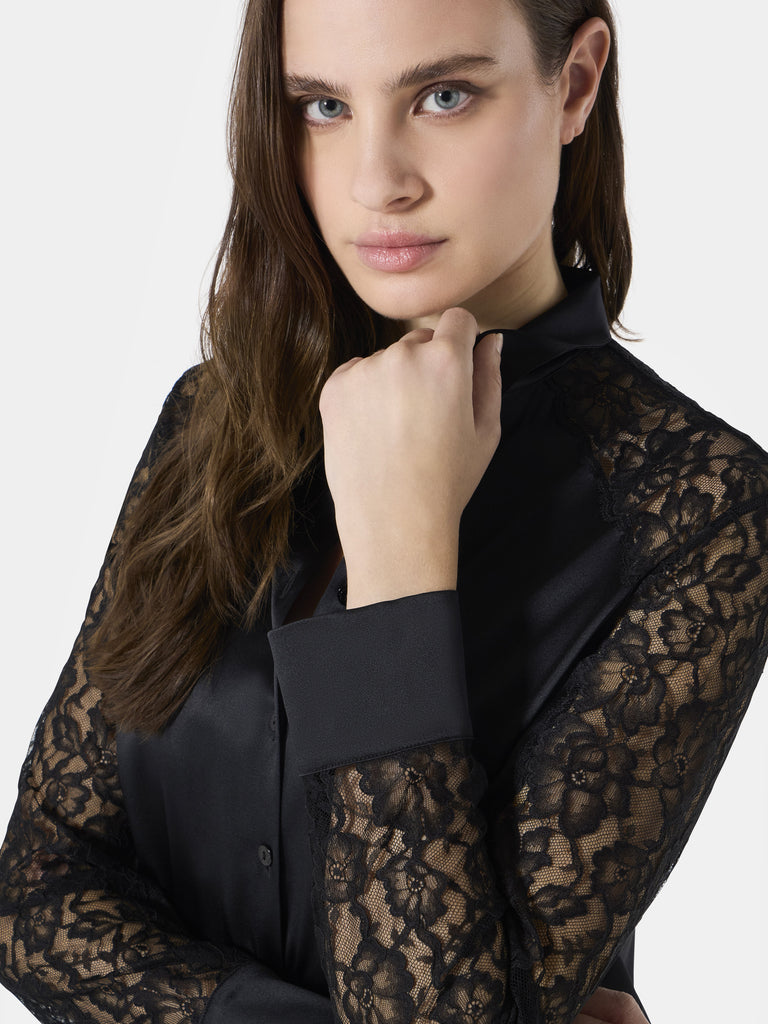 Camicia in raso e pizzo - NUEAME