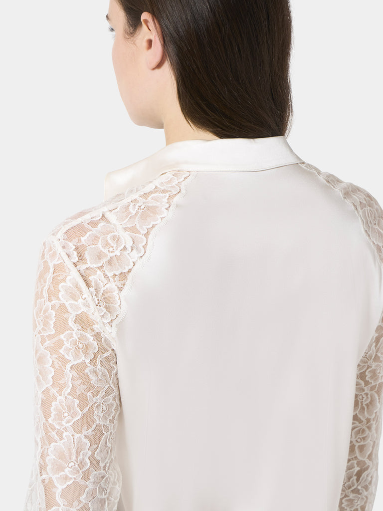 Camicia in raso e pizzo - NUEAME