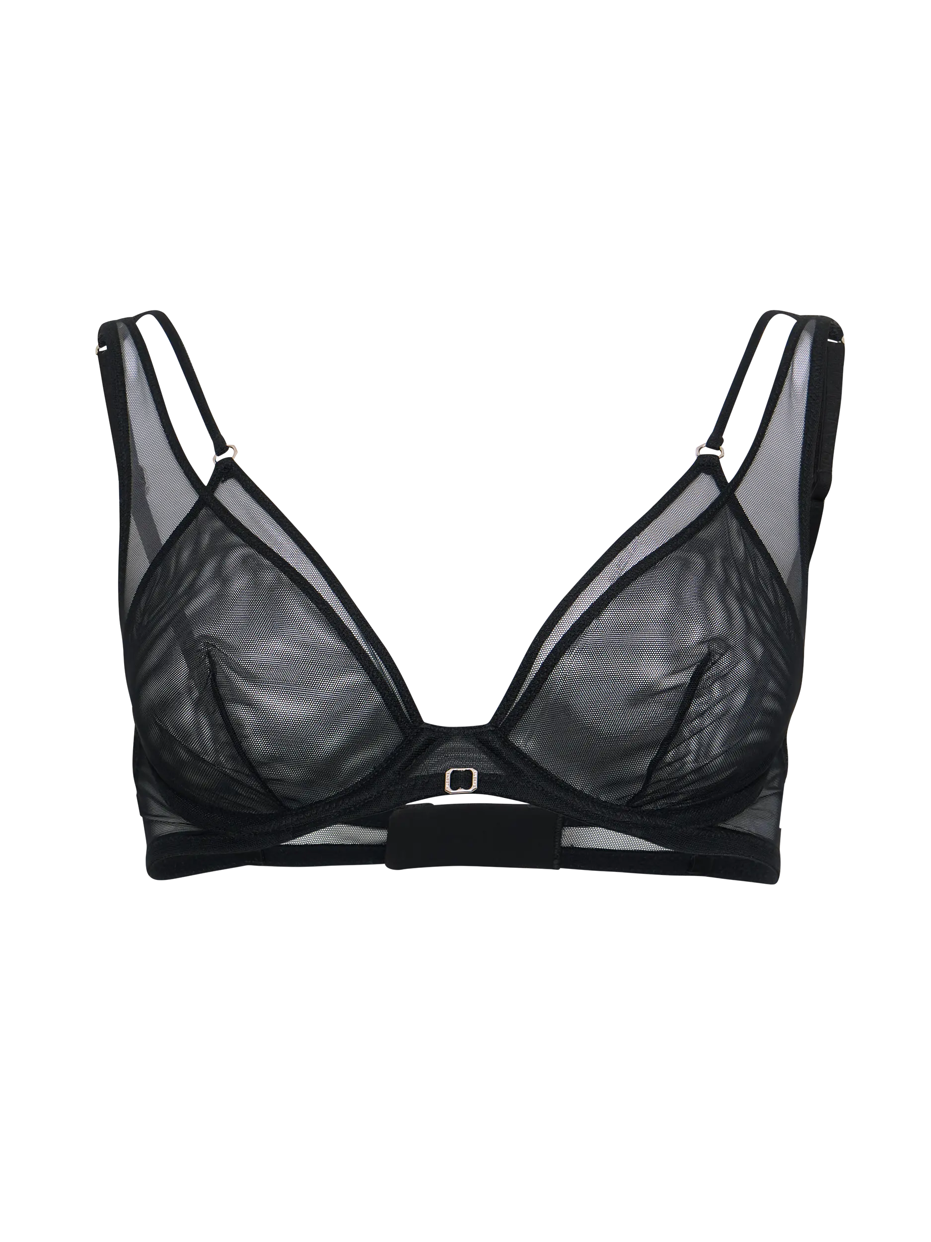 Axami Primrose V-5178 - Perizoma Trasparente In Tulle Con Ricamo Floreale, 76% Poliestere, 17% Cotone, 7% Elastan, Taglie Reali